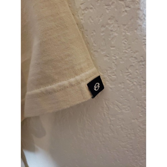 Vintage Anchor Blue Brand Short Sleeve Polo Shirt Mens Large Tan Blue - Picture 6 of 9